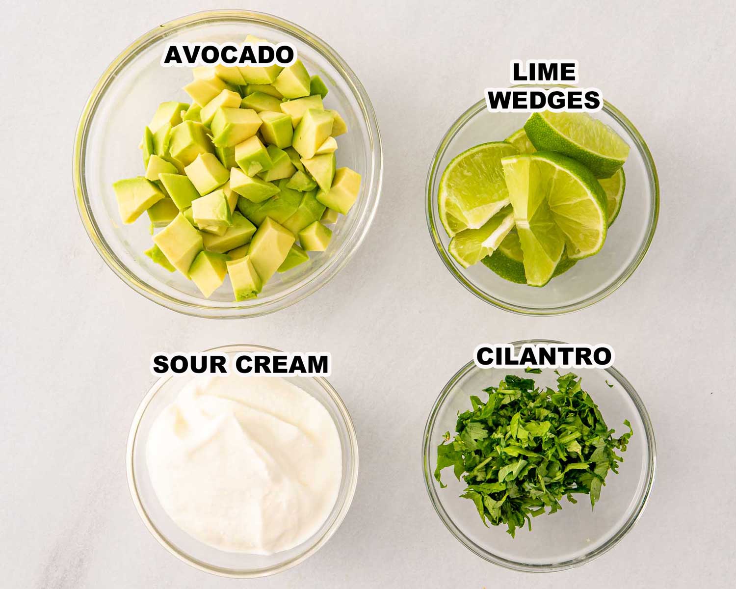 garnishes for the black bean soup.