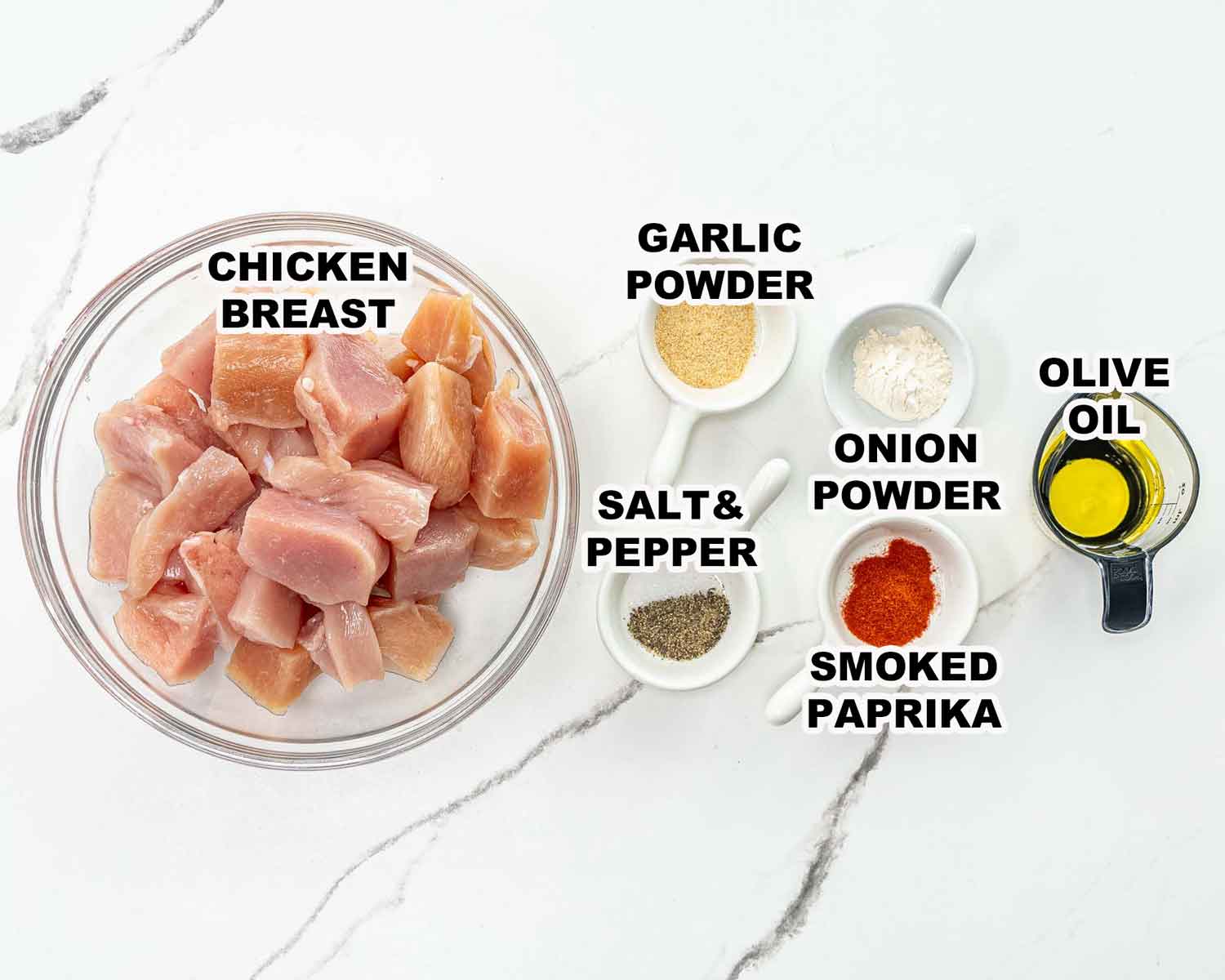ingredients needed to make creamy butter lemon chicken.
