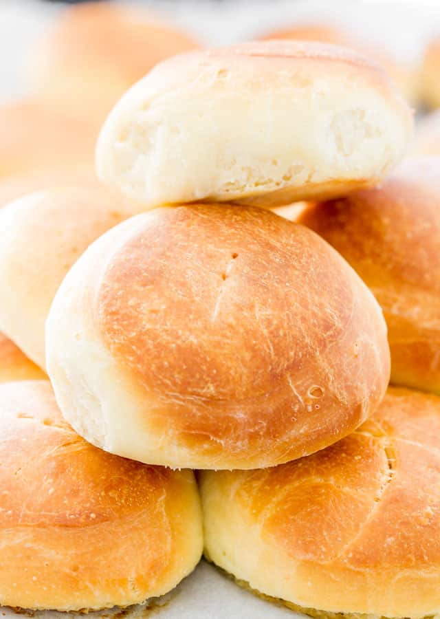 a pile of homemade slider buns
