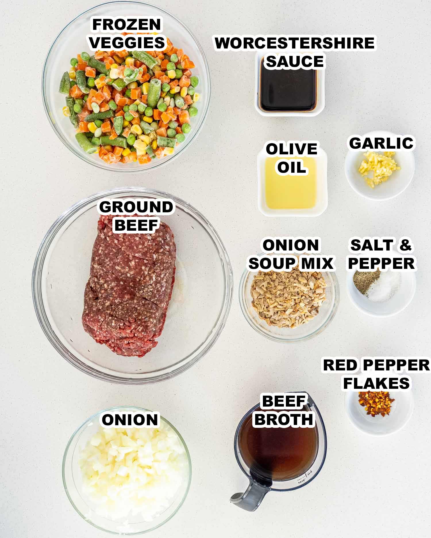 ingredients needed to make skillet shepherd's pie.